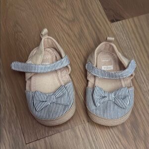 Carters Striped Bow Kids sandals 9-12M